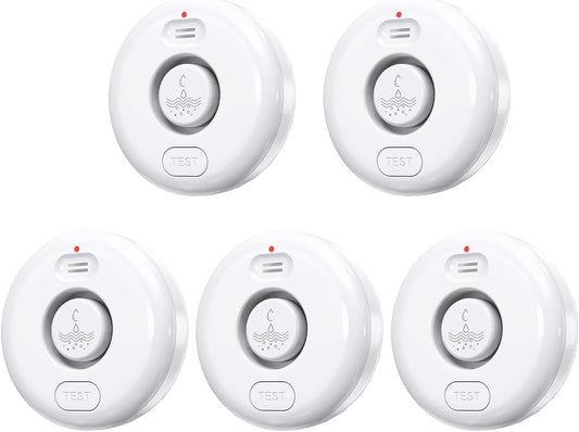 5 Pack Water Leak Alarm Detector, 120dB Loud Alert, IP66 Waterproof | Water Sensor, Sensitive Leak and Drip Alert, Easy Installation for Home, Basement Flood Prevention, Bathroom, Sink, Laundry