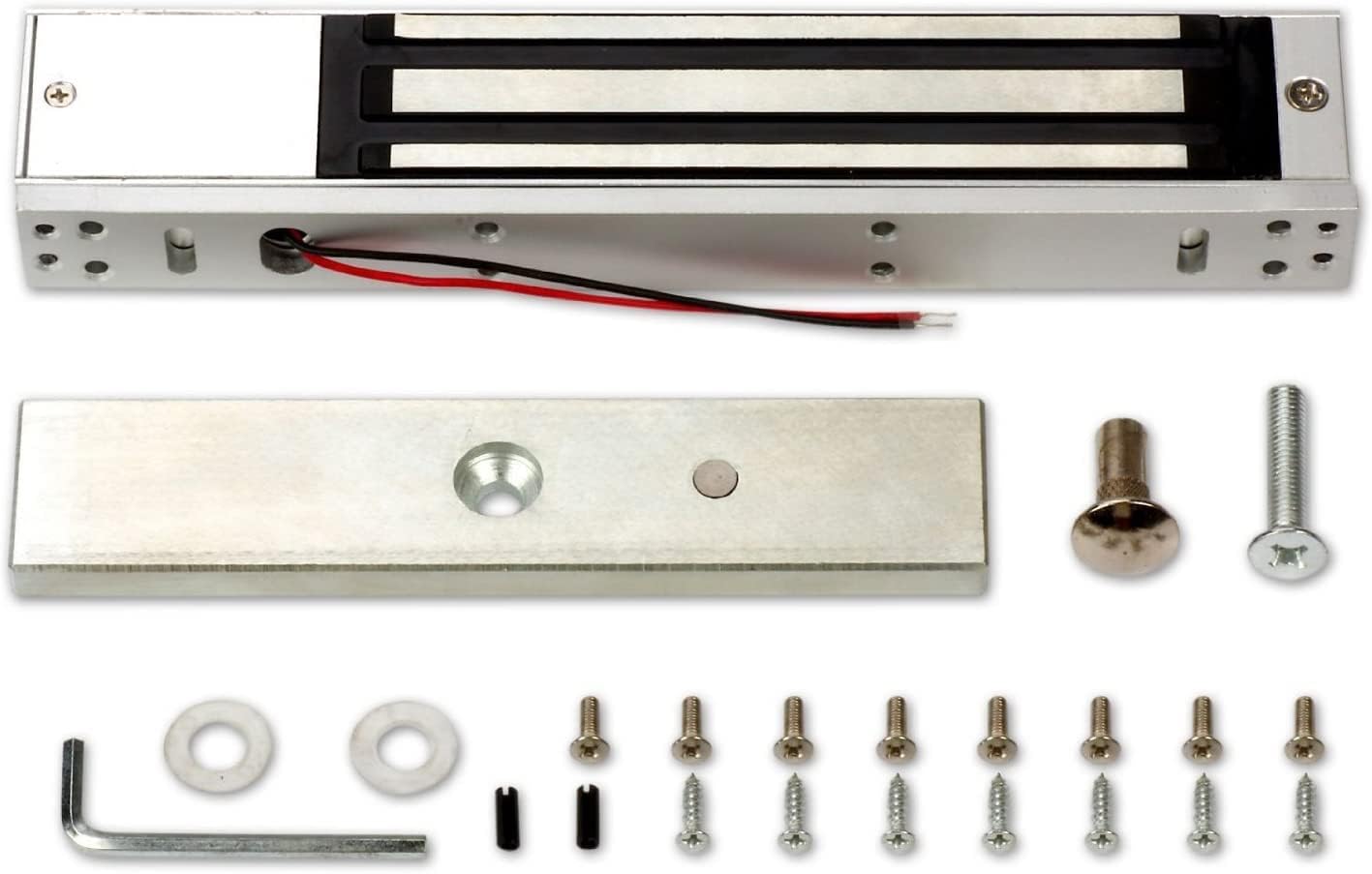 Request to Exit PIR Motion Sensor 4 Doors Access Control Electronmagnetic 600 LBS Magnetic Lock 110-240V Power Supply Box RFID Keypad Reader Keyfobs/Cards(Phone APP remotely Open Door)
