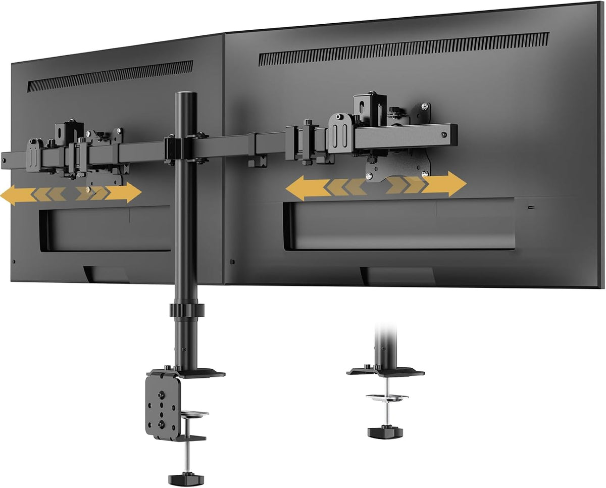 Dual Ultrawide Monitor Mount for 17-40'', up to 19.8lbs/arm