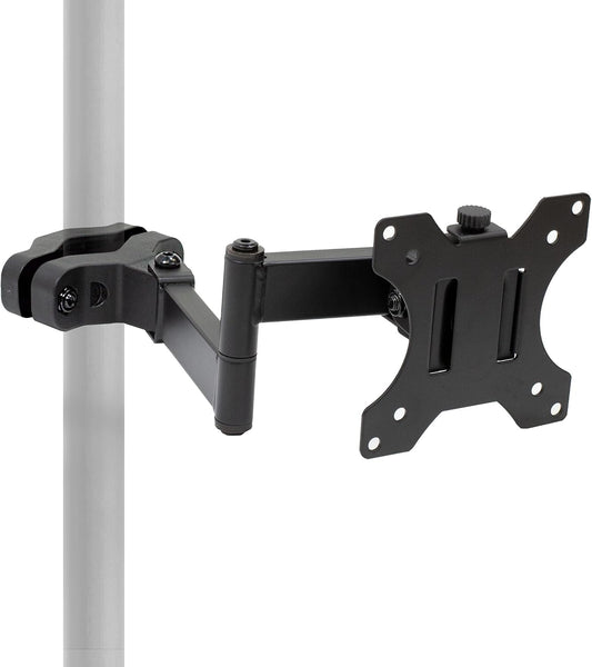 Mount-It! Universal Full Motion Steel Pole Mount with Articulating Arm and Removable VESA Plate for 17 to 32 Inch Monitors & TVs, VESA 75x75 & 100x100 Compatible, Black (MI-391)