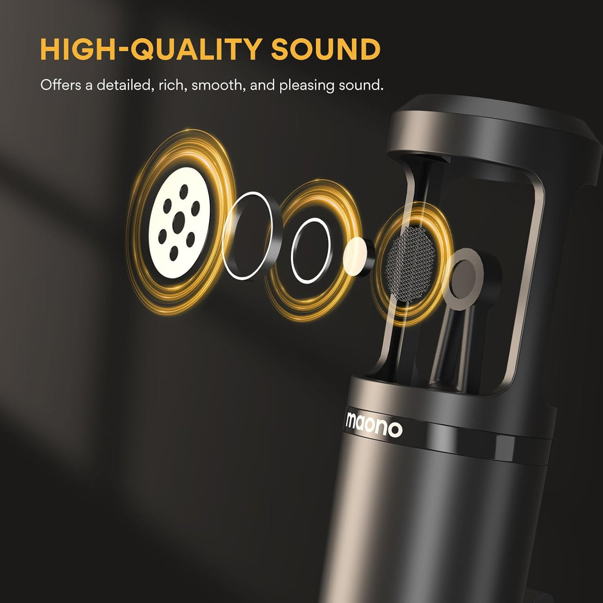 MAONO PM360TR Condenser Microphone, Cardioid 3.5mm XLR Recording Mic | podcasting, streaming, singing, vocal tracks, home studio sessions, cardioid pickup