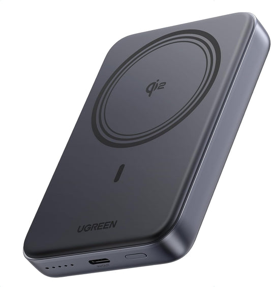 UGREEN 10000mAh Qi2 15W Slim Magnetic Power Bank PD 20W for iPhone 17 | Qi2 15W fast wireless, ultra-slim. USB-C 20W PD wired. MagSafe compatible. For iPhone 17/12