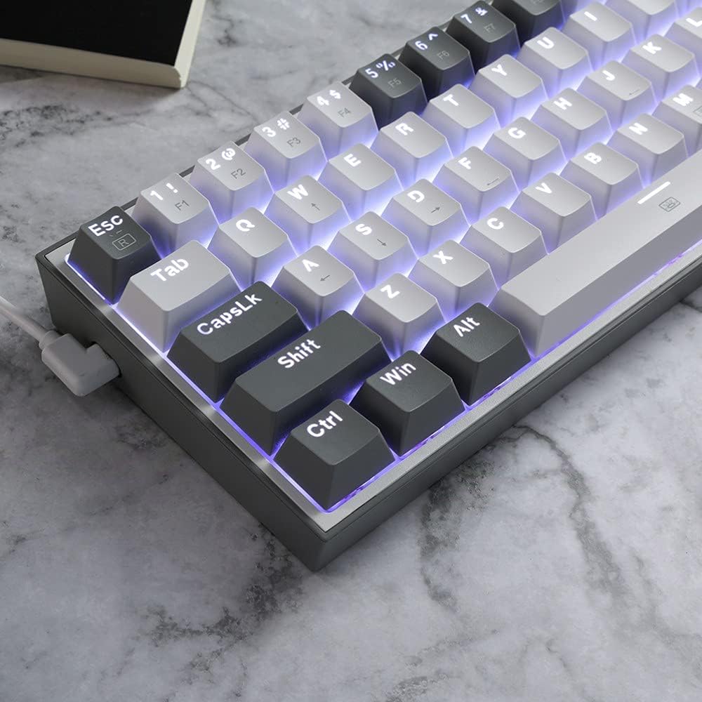 Redragon K617 Wired 60% Compact Hot-Swap RGB Gaming Mechanical Keyboard | 61 Keys Design for More Room to Aim, Swap-Ready Socket for Mod, Vibrant 20-Mode Lighting Hype Vibing, Pro Software Supported