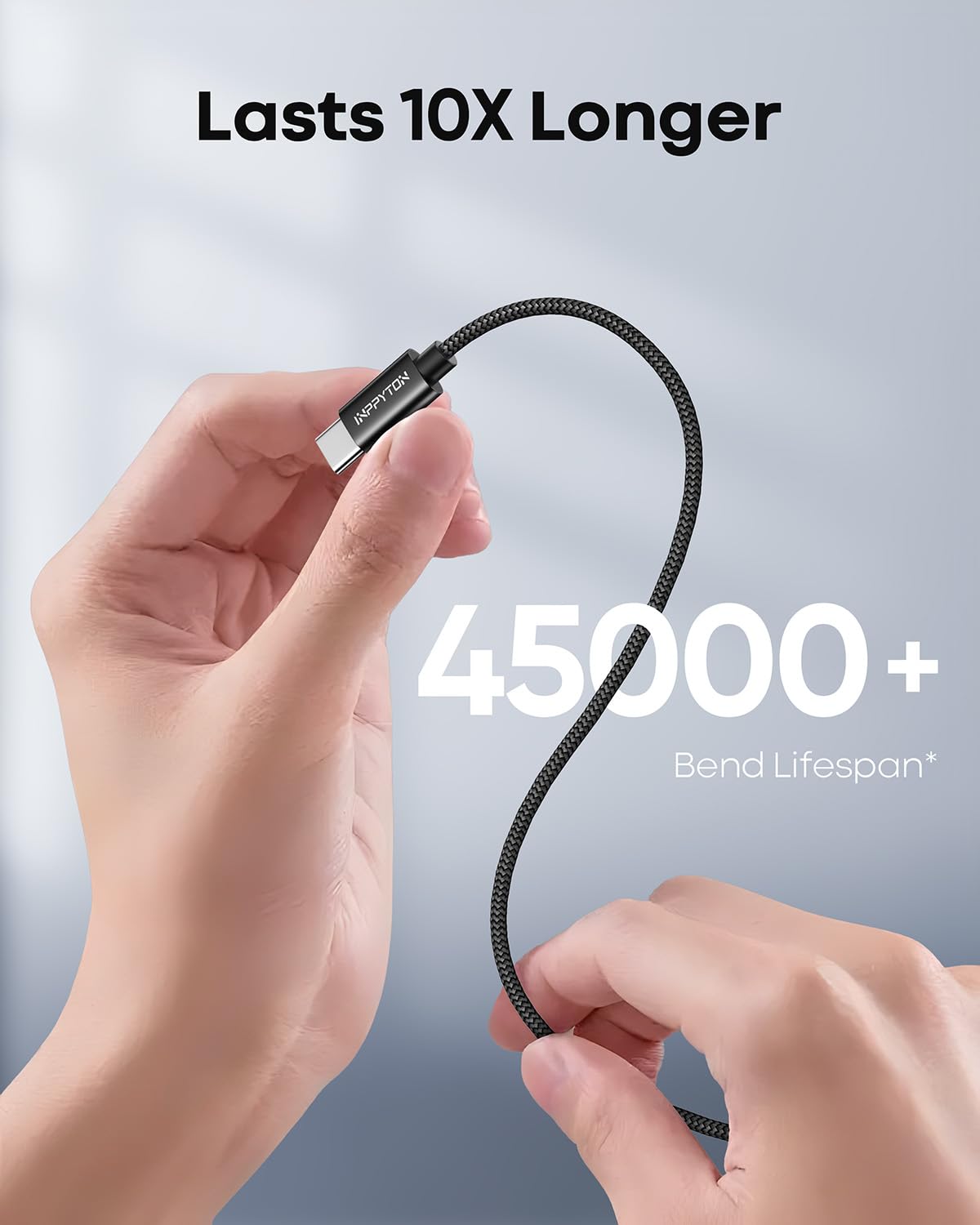 USB C to USB C Cable 15ft 2-Pack, 60W Fast Charging Long Type C Cable, Nylon Braided USB-C Charger Cord for iPhone 16/16 Pro/Max, 15 Pro Max, MacBook Pro, iPad Pro, Galaxy S24, Pixel 8 (PD Compatible)