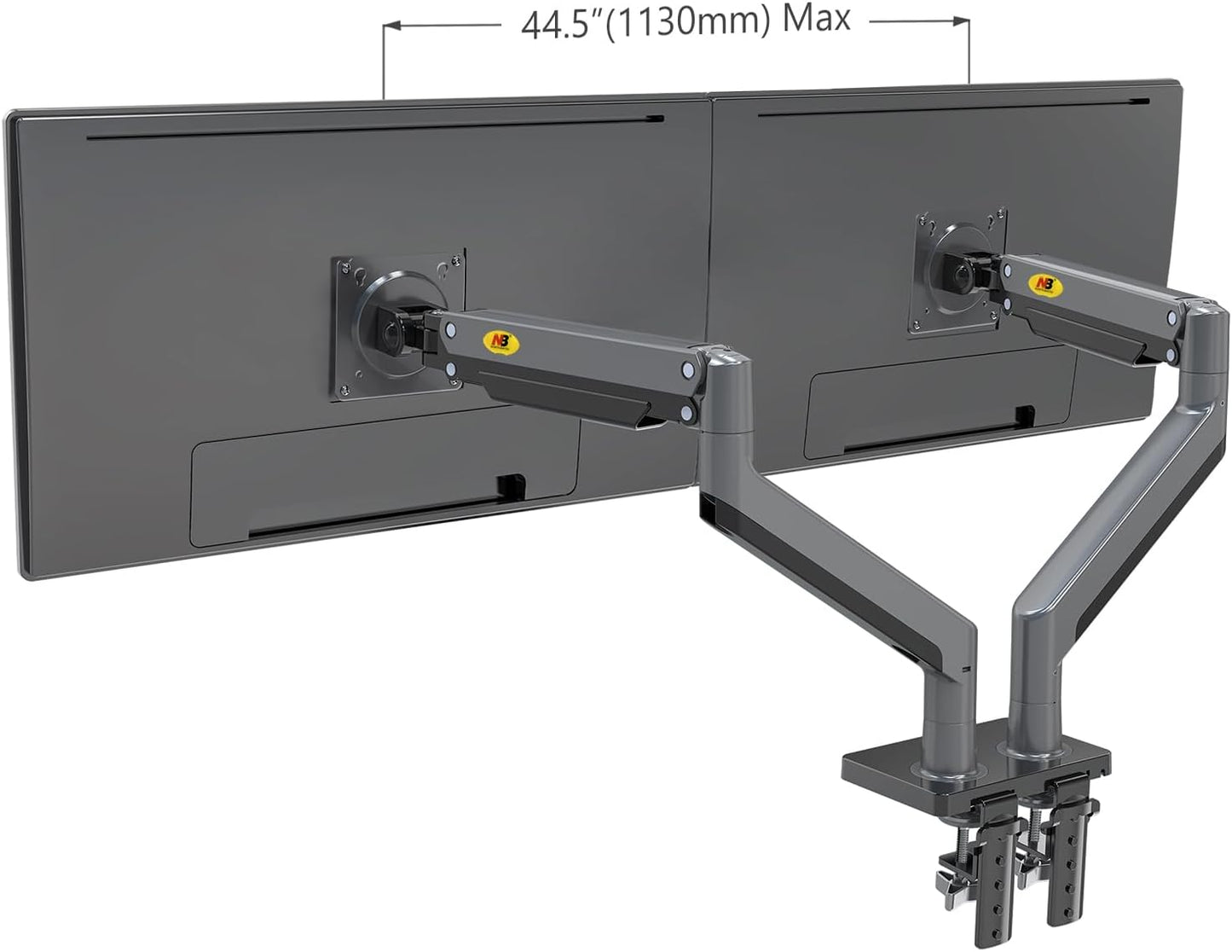 NB North Bayou Dual Monitor Arm Ultra Wide Full Motion Swivel Monitor Mount for 22''-32'' Monitors Load Capacity from 4.4 to 26.4lbs for Each Arm Height Adjustable Monitor Stand G35