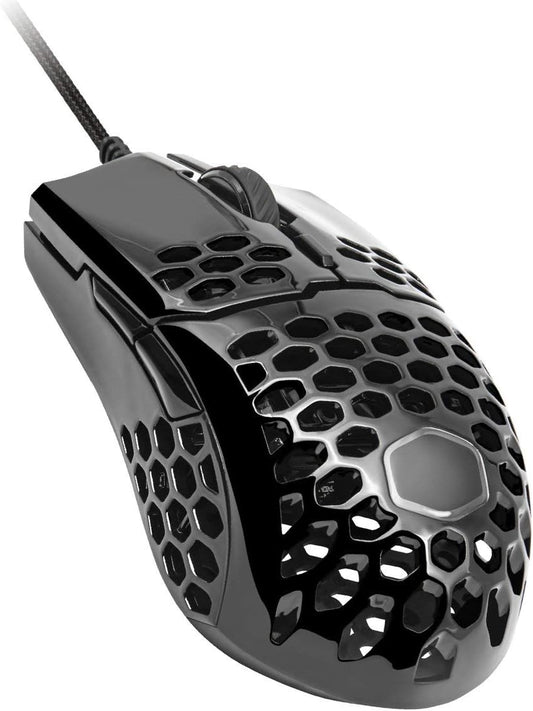 Cooler Master MM710 Glossy Black Gaming Mouse with Lightweight Honeycomb Shell, Ultraweave Cable, 16000 DPI Optical Sensor