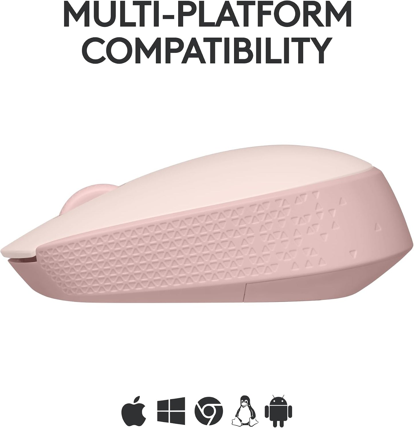 Logitech M170 Compact Ambidextrous 2.4 GHz Wireless Mouse - Rose | Ambidextrous mouse with 2.4 GHz USB-A Nano Receiver, Optical Tracking, 12-Months Battery Life, PC, Mac, Laptop compatible