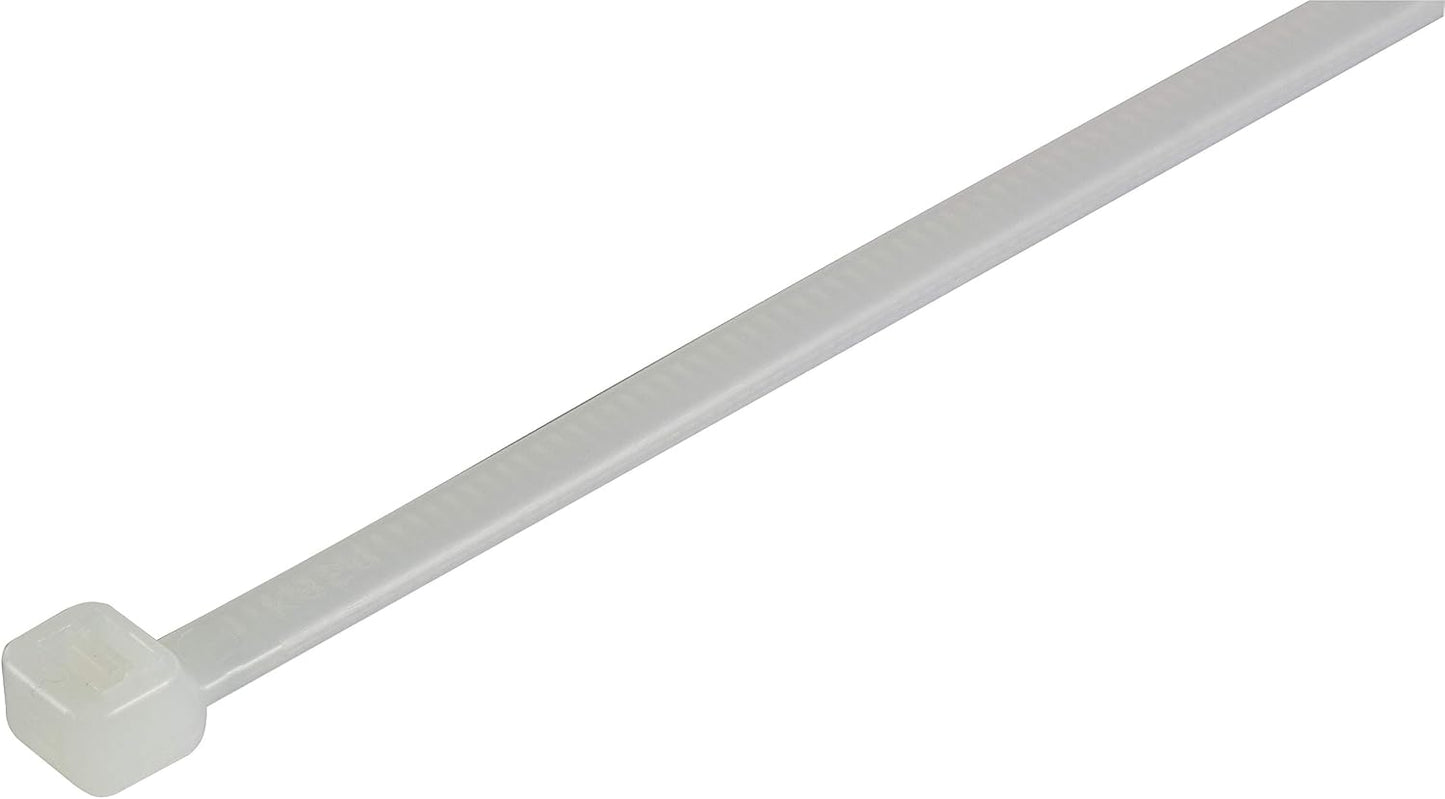 GTSE 14 Inch White/Clear Zip Ties, 100 Pack, 50lb Strength, UV Resistant Long Nylon Cable Ties, Self-Locking 14" Tie Wraps