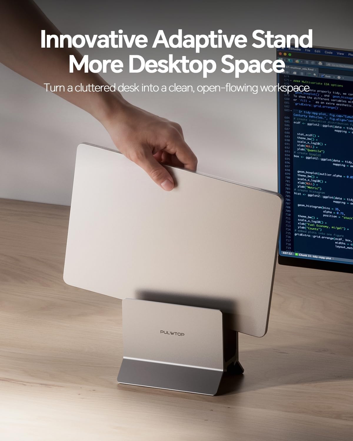 11-in-1 Vertical USB-C Docking Station with M.2 NVME SSD Enclosure