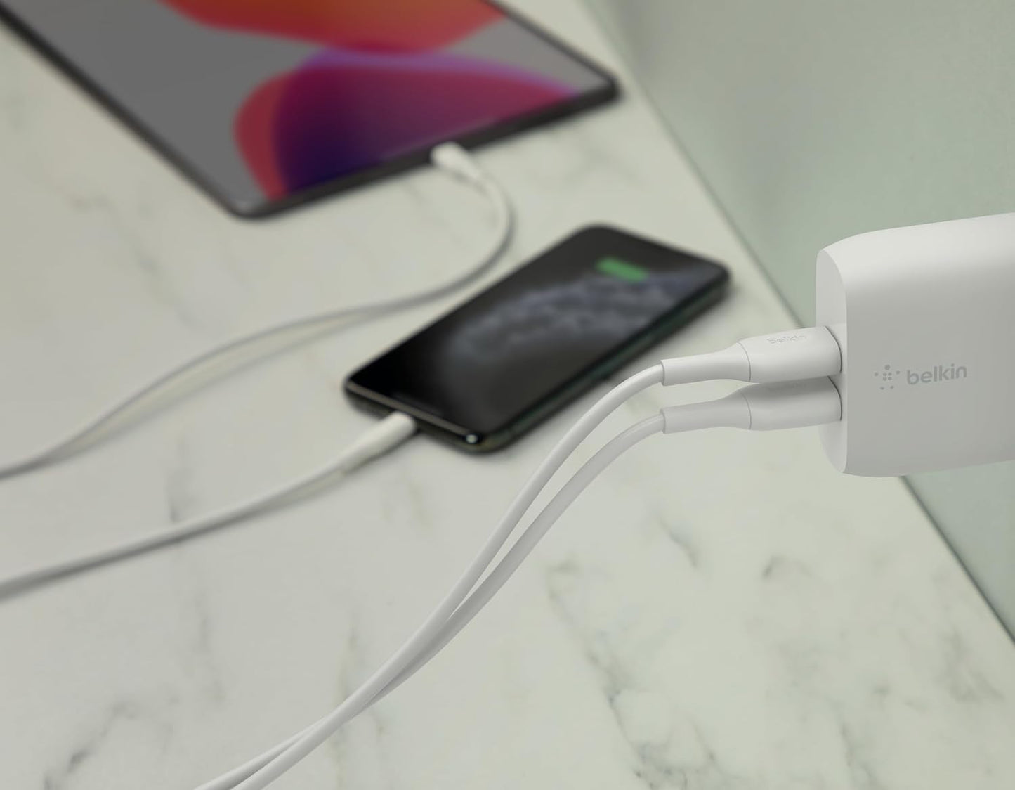 Belkin 24W Dual Port USB Charger Block, Fast Charging for Travel | iPhone Charger Fast Charging, iPhone 17, Air, Pro, Pro Max, iPad, AirPods, Samsung Galaxy S25, Switch 2