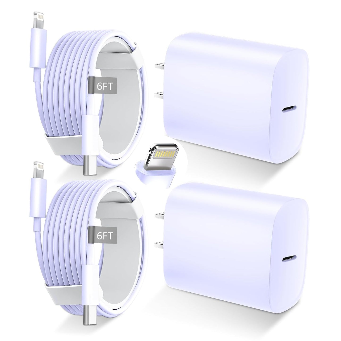 iPhone 14 13 12 11 Charger Fast Charging 20W USB C Charger Type C Charger Fast Charging Block with 10FT Long USB C to Lightning Cable for iPhone 14/13/12/12 Pro Max/11/Xs Max/XR/X,AirPods Pro,2 Pack