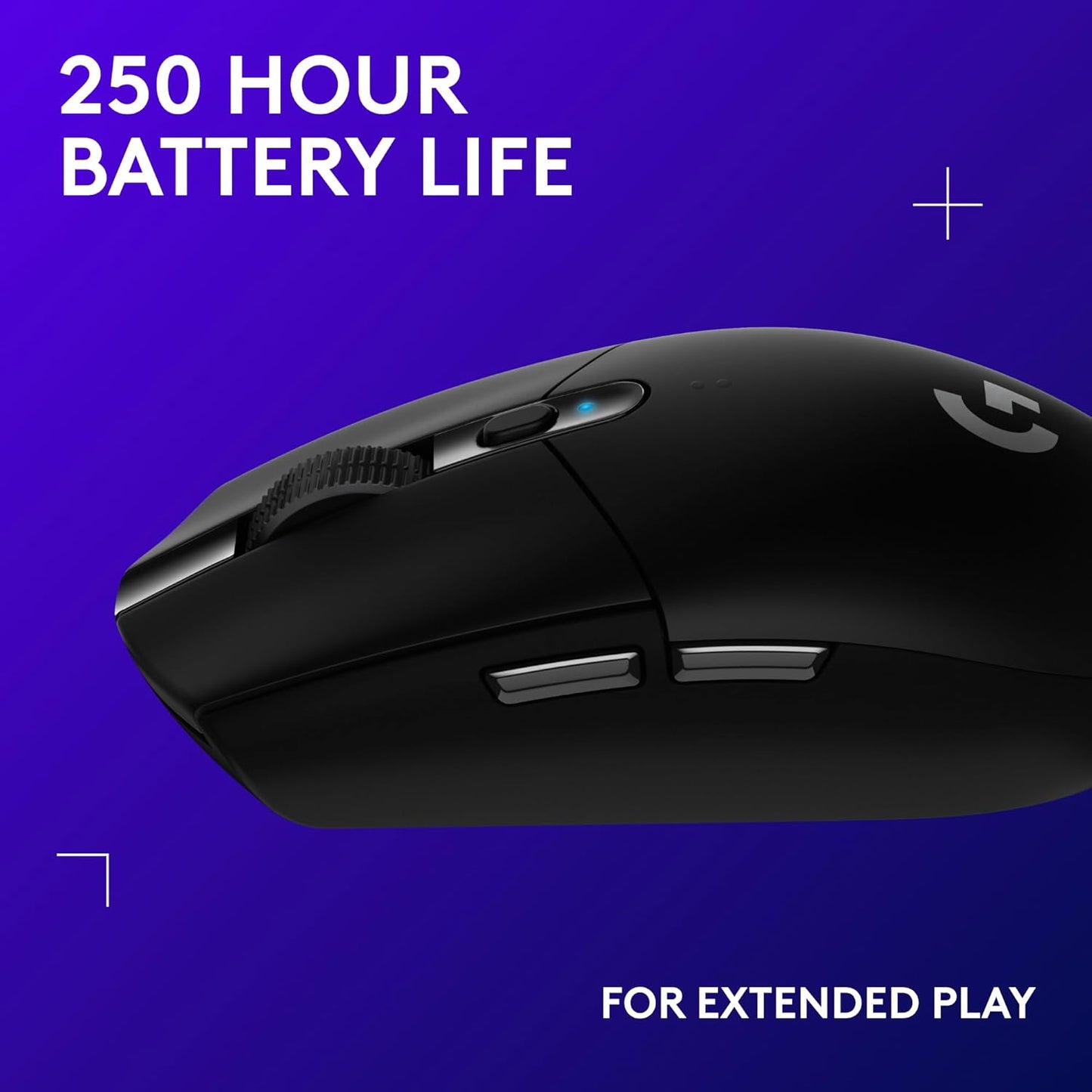Logitech G305 Lightspeed Wireless Gaming Mouse - Black | Hero Sensor 12, Lightspeed 1ms Wireless, Up to 250h on 1xaa, 6 Programmable Buttons, 99g with Battery