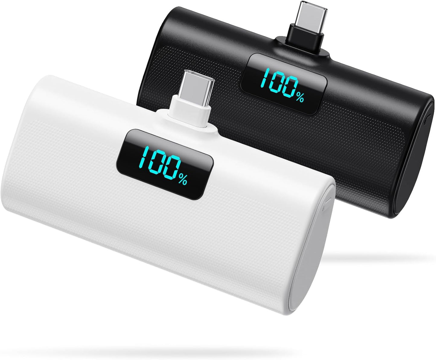 [2-Pack]Portable Charger for iPhone 16/15 Series,5200mAh PD USB C Power Bank Built-in USB-C Connector,Battery Pack Compatible with iPhone 16/16 Plus/16 Pro/16 Pro Max/15 Series,Android (Blue+Green)