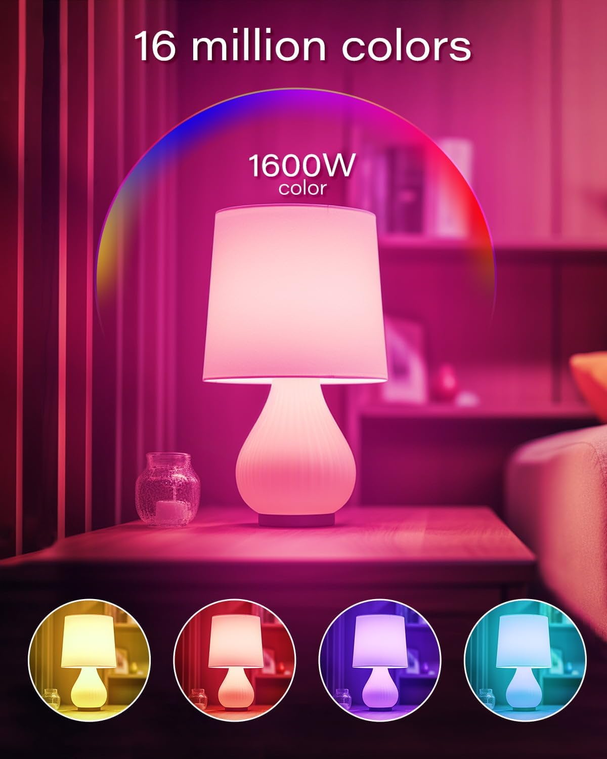 Matter E12 Candelabra Smart Bulb, No Dedicated App Needed, RGBCW WiFi