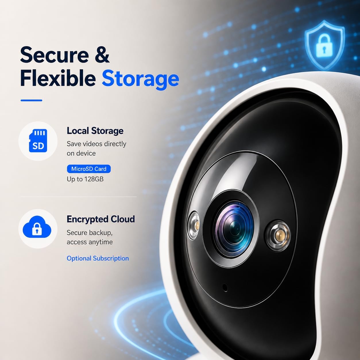 2K Indoor Security Camera, 5GHz Baby Monitor for Home, Pan Tilt | Dog Camera, 5GHz/2.4GHz WiFi, 355° Pan Tilt, Auto Tracking, 3X Zoom, Color Night Vision, Two-Way Audio, SD/Cloud