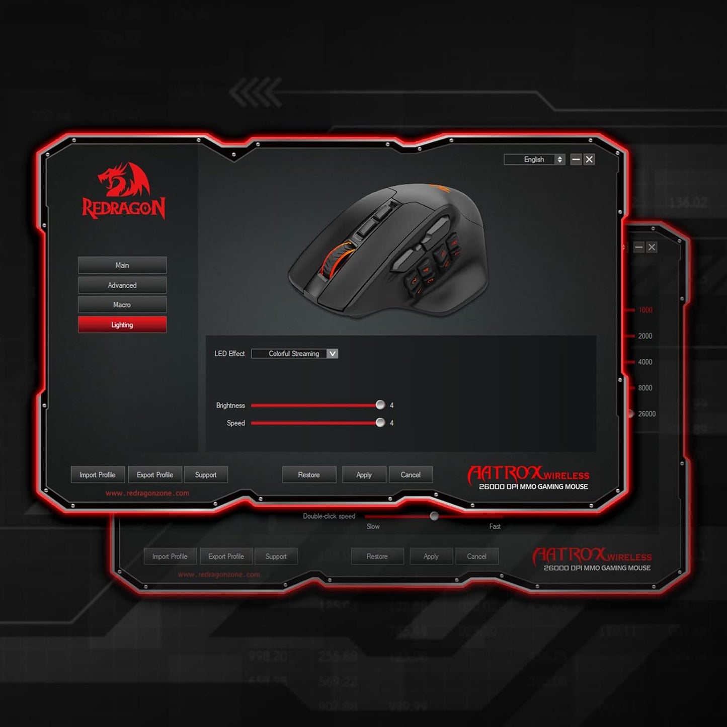 Redragon M811 PRO Wireless RGB Gaming Mouse 26K DPI Remapping Keys | Cable-Free 0 Delay Dedicated for FPS Gamers, Custom Macro Keybinds, Vibing Backlight, Ergonomic Grip Body Comfort