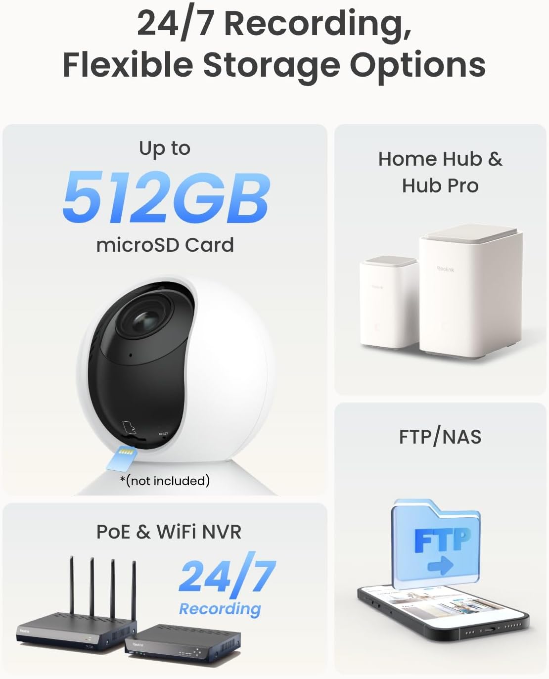 REOLINK 4K Indoor Camera, 3X Optical Zoom, Dual-Band WiFi 6, E1 Zoom | Pan Tilt with Auto Tracking, Person/Pet Detection, Cry Detection, Privacy Mode, Bluetooth Setup, Two-Way Audio