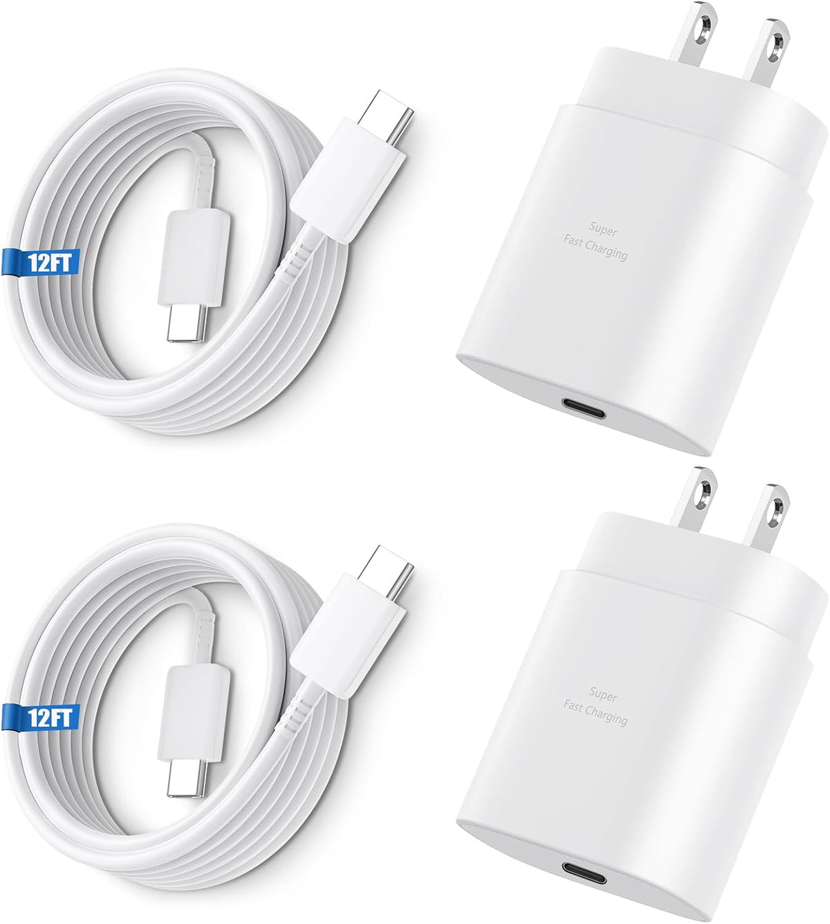 Super Fast Charger Type C, 25W USB C Wall Charger Fast Charging 10FT Cable