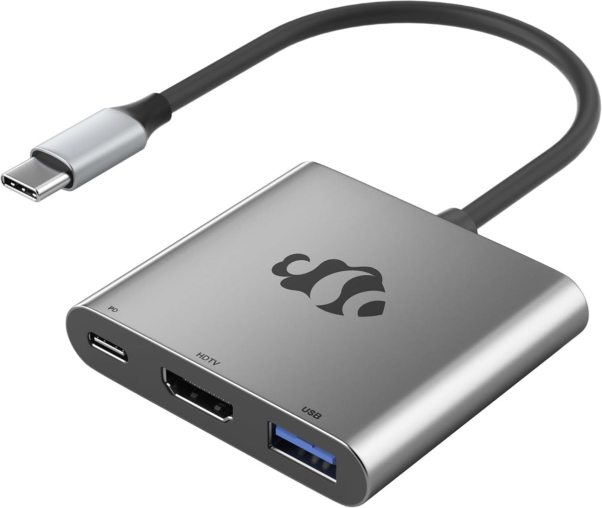 Nimo USB C to HDMI Adapter, 3 in 1 Type-C Hub Converter to 4K Output, USB 3.0 Port, 100W PD Fast Charging Port, Digital AV, Multiport for Monitor, Laptop, Tablet, Smartphone and More