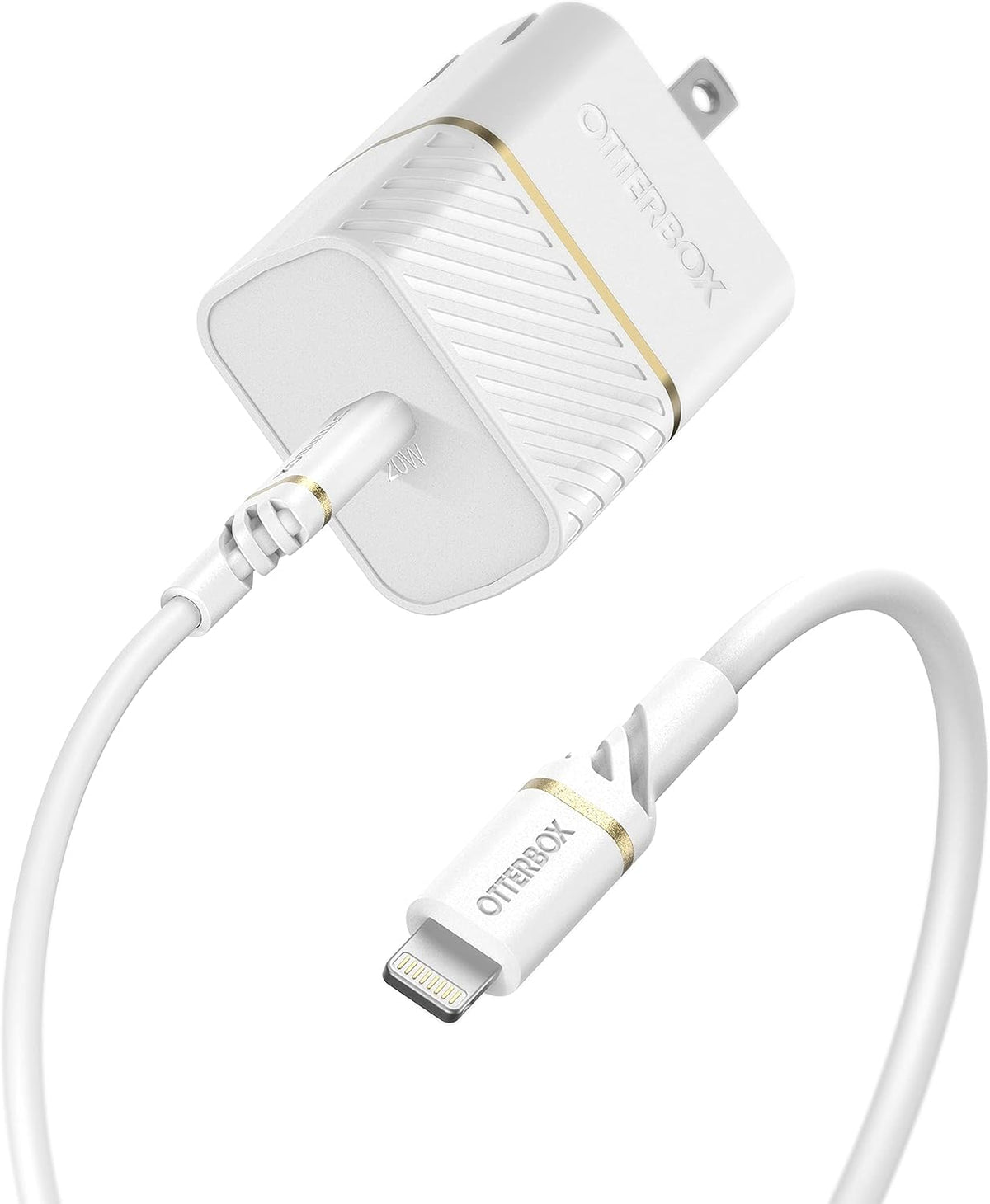 OtterBox USB-C Wall Charger, 30W + OtterBox USB C-C 1M Cable - Black Shimmer