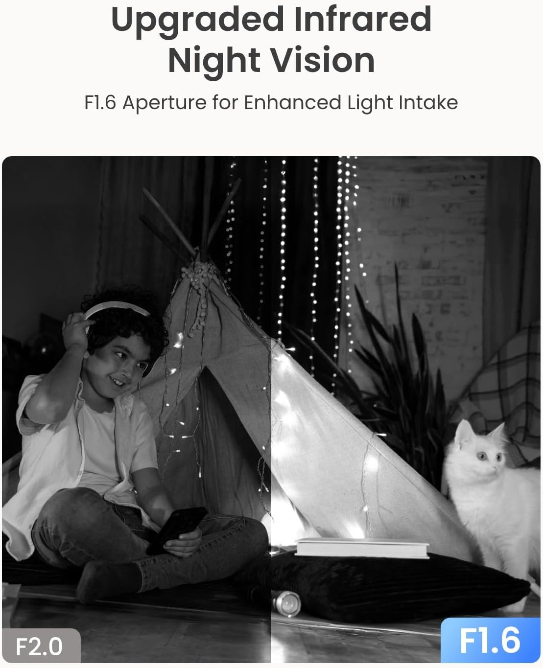 REOLINK E1 Pro 3K Dual-Band Wi-Fi Indoor Camera for Baby & Pet Monitoring | Auto Tracking, 5MP Night Vision Enhanced by F1.6 Aperture, Person/Pet/Baby Crying Detection, 2.4/5GHz Wi-Fi, Two-Way Audio