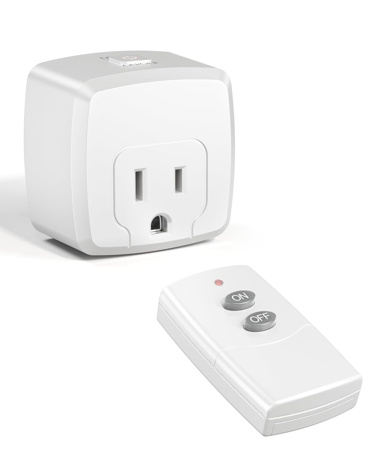 HBN Remote Control Outlet with 100FT RF Signal, Wireless On Off Switch Plug for Household Appliances, Battery Included, 15A/1875W(3 Outlets + 1 Remote)