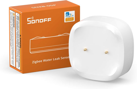 SONOFF SNZB-05P Zigbee Water Leak Sensor for Alarm System and Smart Home Automation, Wireless Mini Flood Detector for Kitchen Bathroom Basement 1Pack