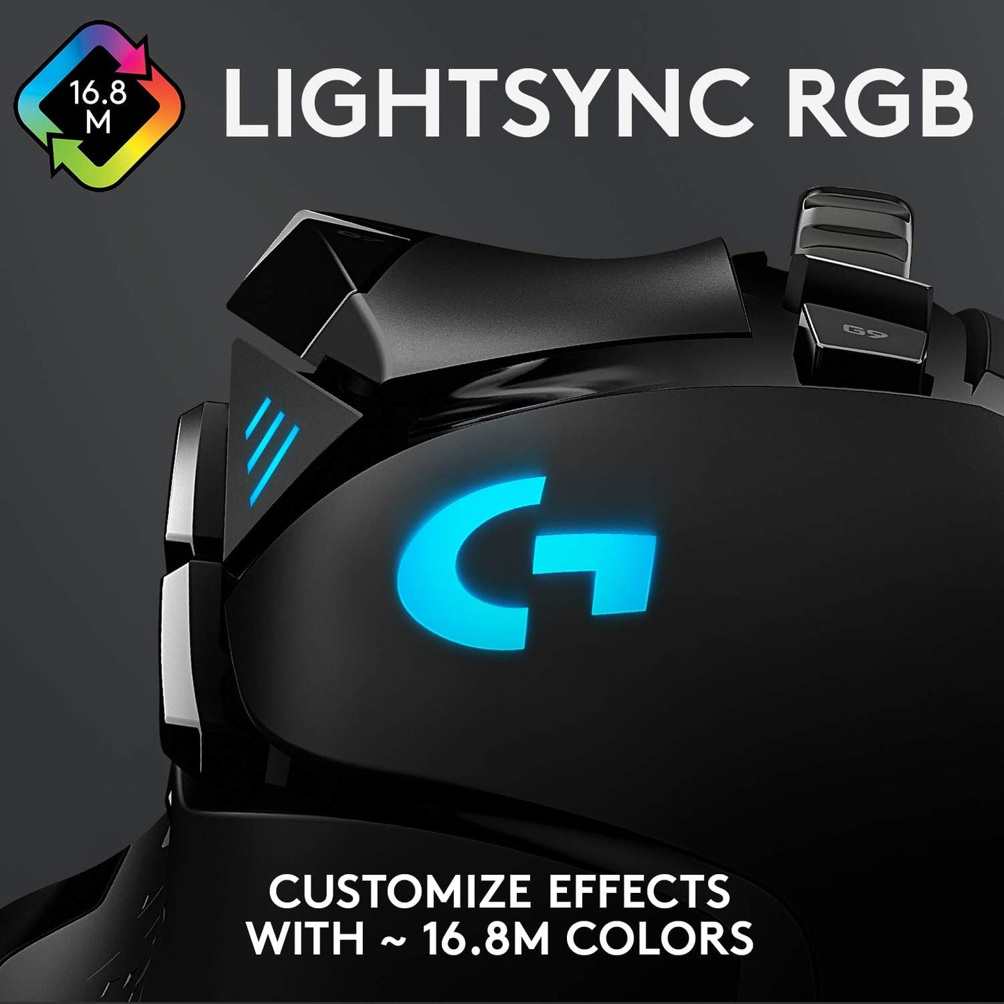 Logitech G502 Hero Wired Gaming Mouse - Black | High performance, 25,600 DPI, RGB, adjustable weights, 11 programmable buttons, on-board memory, PC/Mac