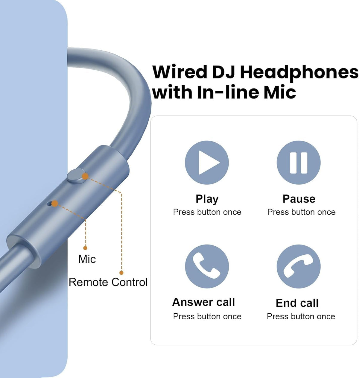OneOdio A70 Bluetooth Over-Ear Headphones, Hi-Res Wired DJ Studio - SB