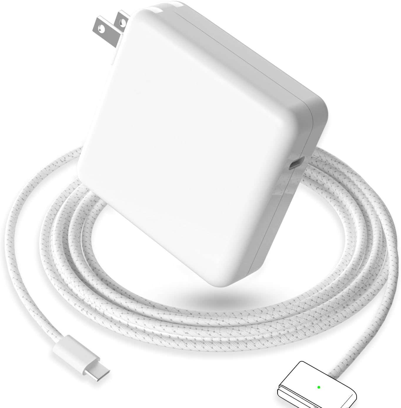 Mac Book Pro Charger - USB C to Magnetic 3 Charger for Mac pro 14-16inch 2021 2023 2024 2025 2026 M1 M2 M3 M4 M5, Mac Air 13-15inch 2022 2023 2024 2025 2026 M2 M3 M4 M5, Include 6.6ft Charge Cable