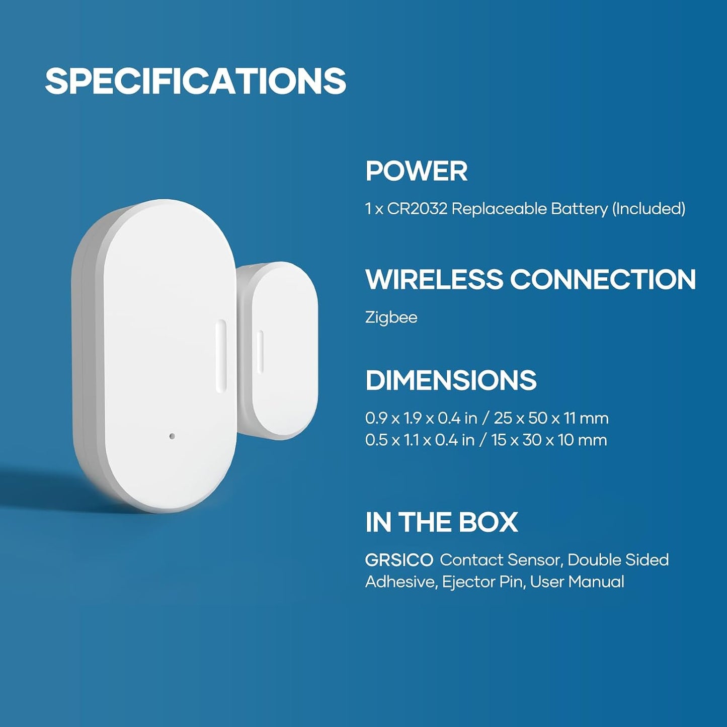 4 Pack Zigbee Door Sensor, Mini Smart Contact Sensor for Home Automation, Kid Safety, Compatible with SmartThings, Alexa, Home Assistant, Aeotec, Hubitat, Homey, Zigbee Hub Required