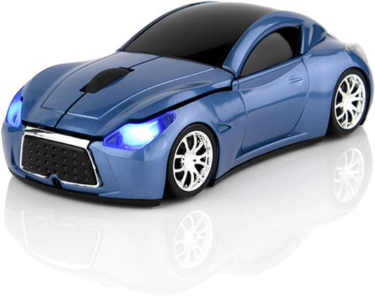 Ai5G Race Car Mouse Wireless Sports Car Shaped Mouse 2.4Ghz Computer Optical Mice with Led Light for Desktop Laptop