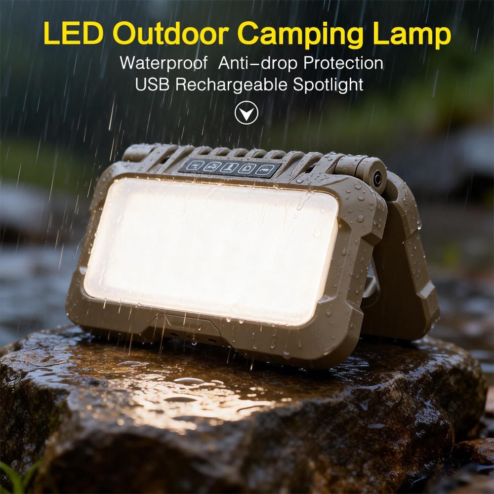 Collapsible Portable Ultra Bright LED Camping Lantern 1500 Lumens USB-C Rechargeable Tent Light 5 Modes 3 Light Sources for Power Outages Camping Hiking Emergency Work Lights