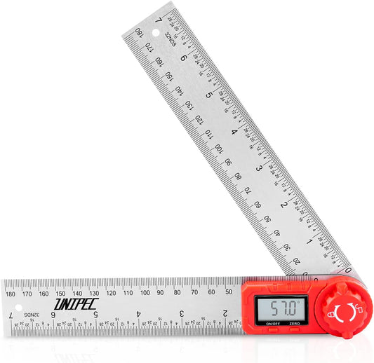 Digital Angle Finder Protractor, Angle Finder Ruler,Stainless steel 7inch 200mm, Angle Measuring Tool for Woodworking,Carpenter,Construction,DIY Measurement (Stainless Steel)
