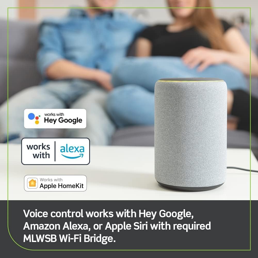 Leviton Wi-Fi Bridge for No-Neutral Decora Smart Dimmers and Switches (DN6HD and DN15S), Works with My Leviton, Alexa, Google Assistant, Apple Home/Siri & Wire-Free 3-Way, MLWSB-1RW, White