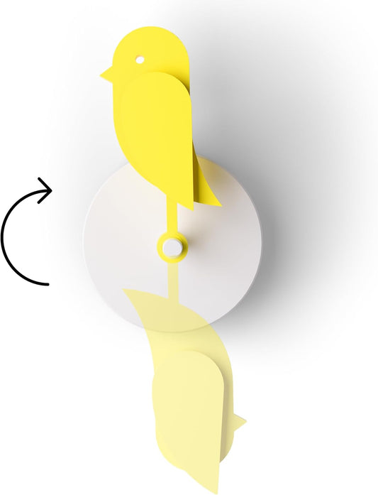 Birdie 2.0 - Design Indoor CO2 Monitor - Air Quality Monitor & CO2 Sensor for Home & Office - Visual Fresh Air Monitor for House Burping - Wall-Mounted, Swiss Sensor Technology (Yellow, FullBirdie)