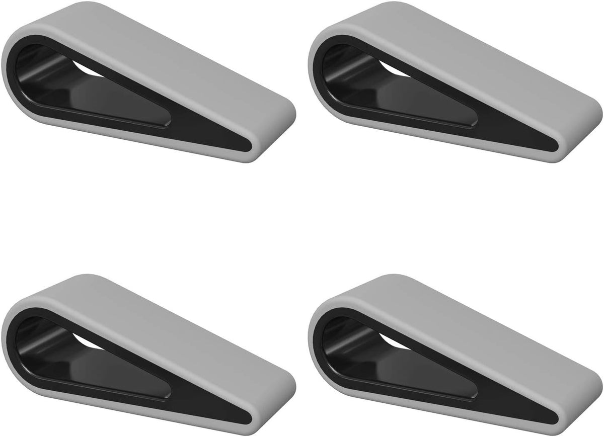 MoKo Universal Laptop/Computer Keyboard Stands,[4 Pack] Anti-Slip Silicone Tilting Wedge Riser Stable Kickstand,Ultra Compact Ventilated Tablet Stand Portable Elevation Feet for Notebook Keyboard-Gray