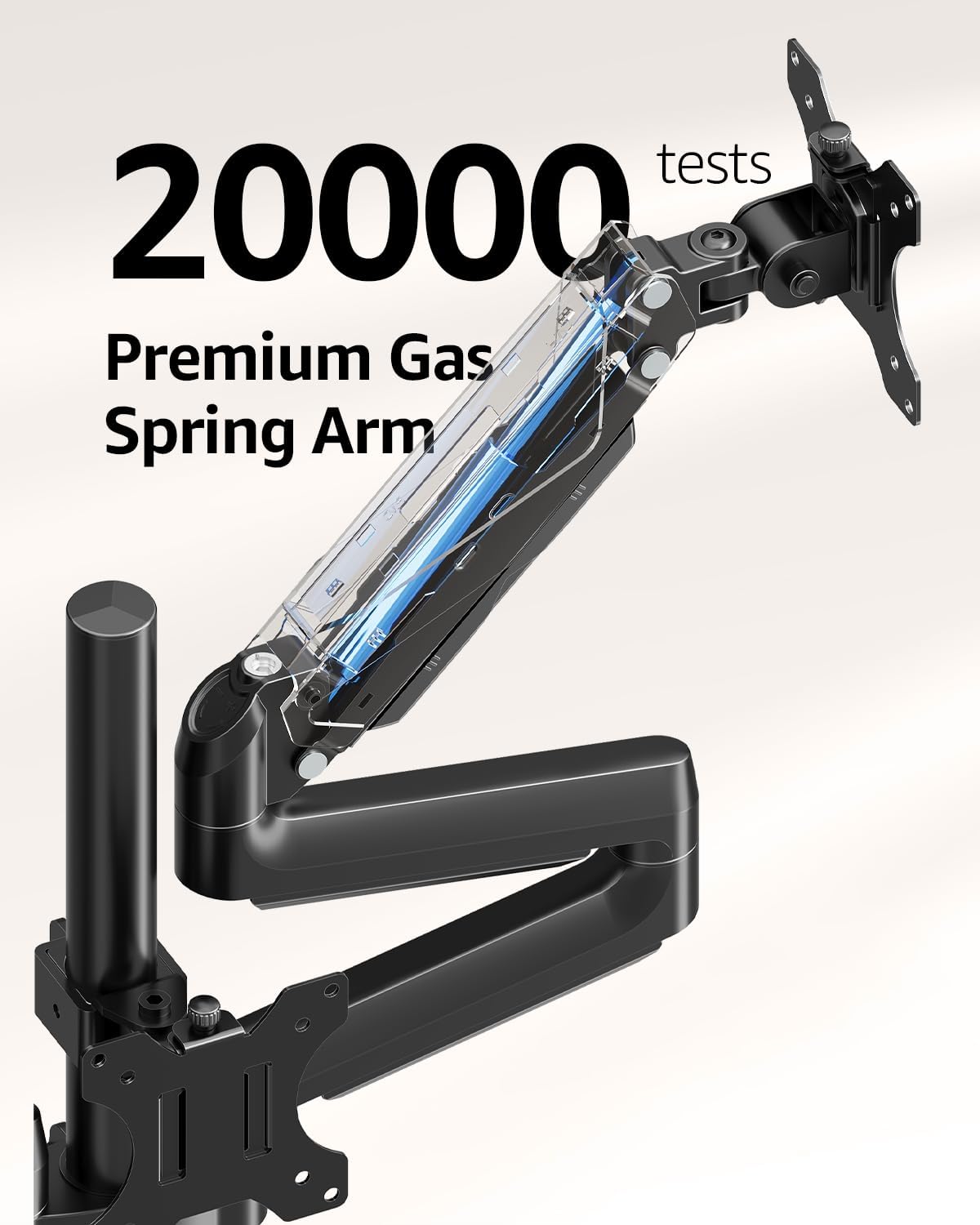 MOUNTUP Triple Monitor Mount, Triple Monitor Desk Mount for Max 27 inch Computer Screens, 3 Monitors Stand for Desk, Monitors Arm with Swivel, Tilt, Rotation, Each Arm Holds 4.4-19.8 lbs