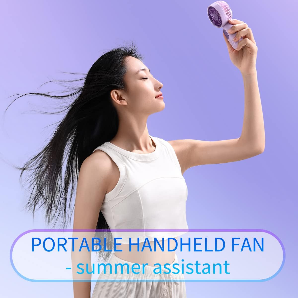 JODNO Mini Portable Fan 3 Pack, Cute Handheld Battery Operated Lightweight Small Personal Fan with 3 Speeds and USB Rechargeable Eyelash Fans for Women Men Office Outdoor Travel Camping