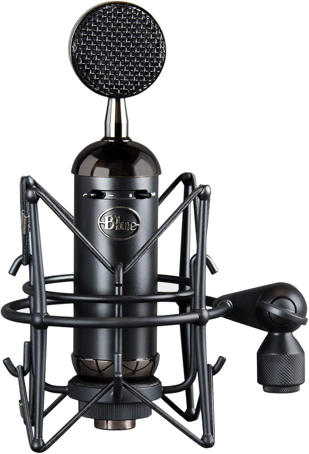 Blue Blackout Spark SL XLR Condenser Microphone for Pro Recording, Streaming, Podcasting, Gaming, with Large Diaphragm Cardioid Mic Capsule, Shockmount, Detailed Natural Sound, Protective Case - Black