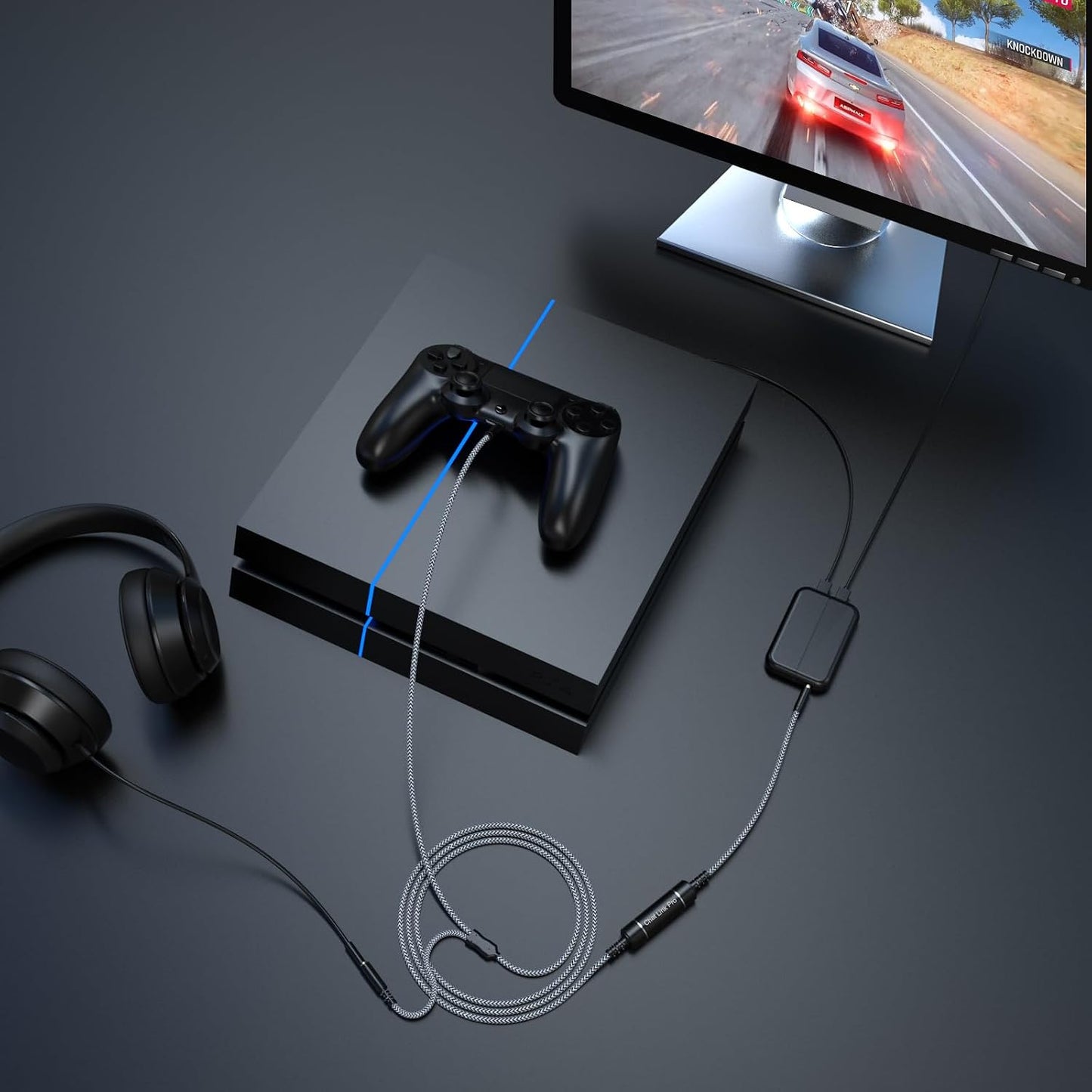Chat Link Pro Audio Capture Cable Compatible with Elgato HD60, HD60S, HD60S+, HD60X, HD60Pro, 4K60 PRO Capture Card, Chat Adapter Cable for Nintendo Switch, Xbox One, Xbox Series X/S, PS5, PS4, 8.8ft