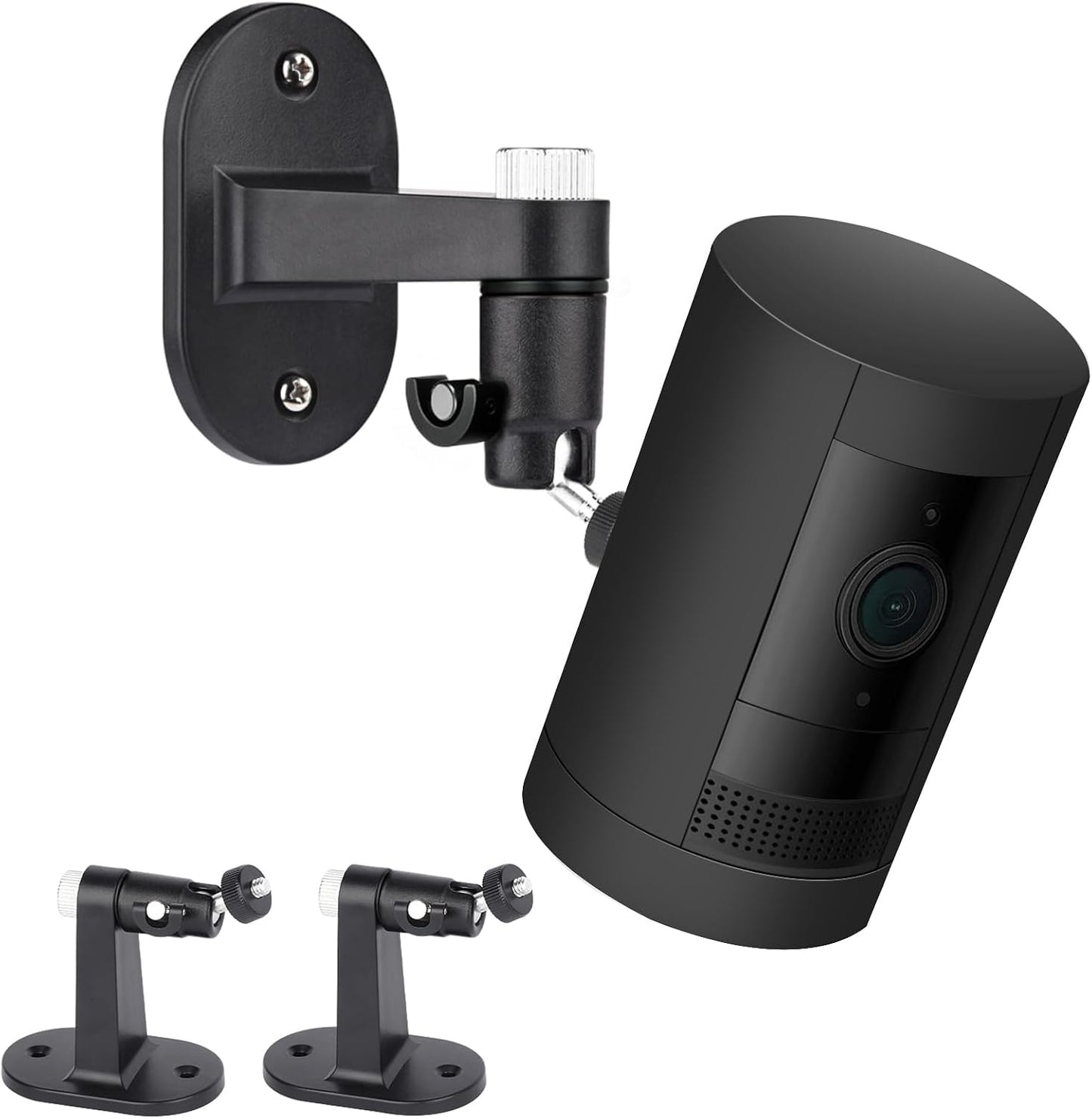 2Pack Adjustable Security Wall Mount Bracket for Ring Stick Up Cam & Ring Outdoor Cam Plus, Perfect View Angle for Your Surveillance Camera System - White