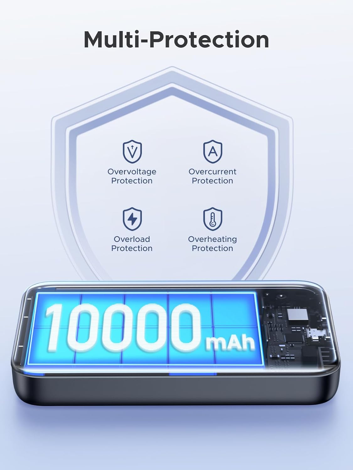 UGREEN 10000mAh Magnetic Power Bank PD 20W USB-C for iPhone 16 Pro Max | MagSafe-compatible, USB-C 20W PD fast charging. Slim magnetic attachment for iPhones