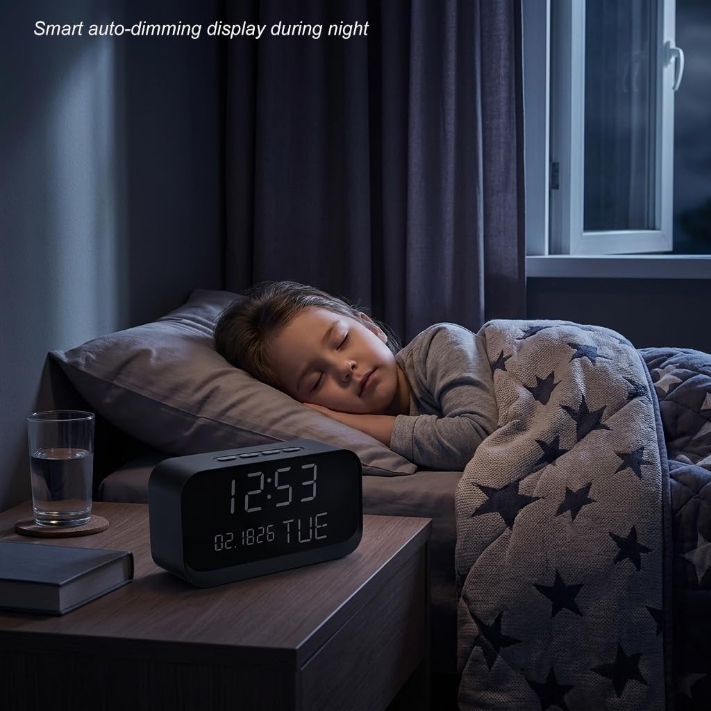 Clock Camera – Nanny Cam with 1080P HD Video, AI Motion Detection, Night Vision, Dual-Band 2.4/5GHz WiFi, Bluetooth Setup, Local & Cloud Storage, Indoor Security Camera for Home & Office