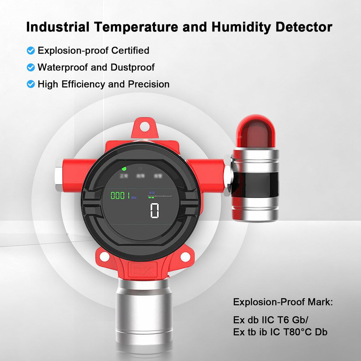 Industrial Temperature Humidity Sensor – Digital Industrial RH/Temp Monitor, RS485 / 4-20mA Output, High Precision Environmental Controller (RS485 and 2 Relay Output, G3/4 Thread)