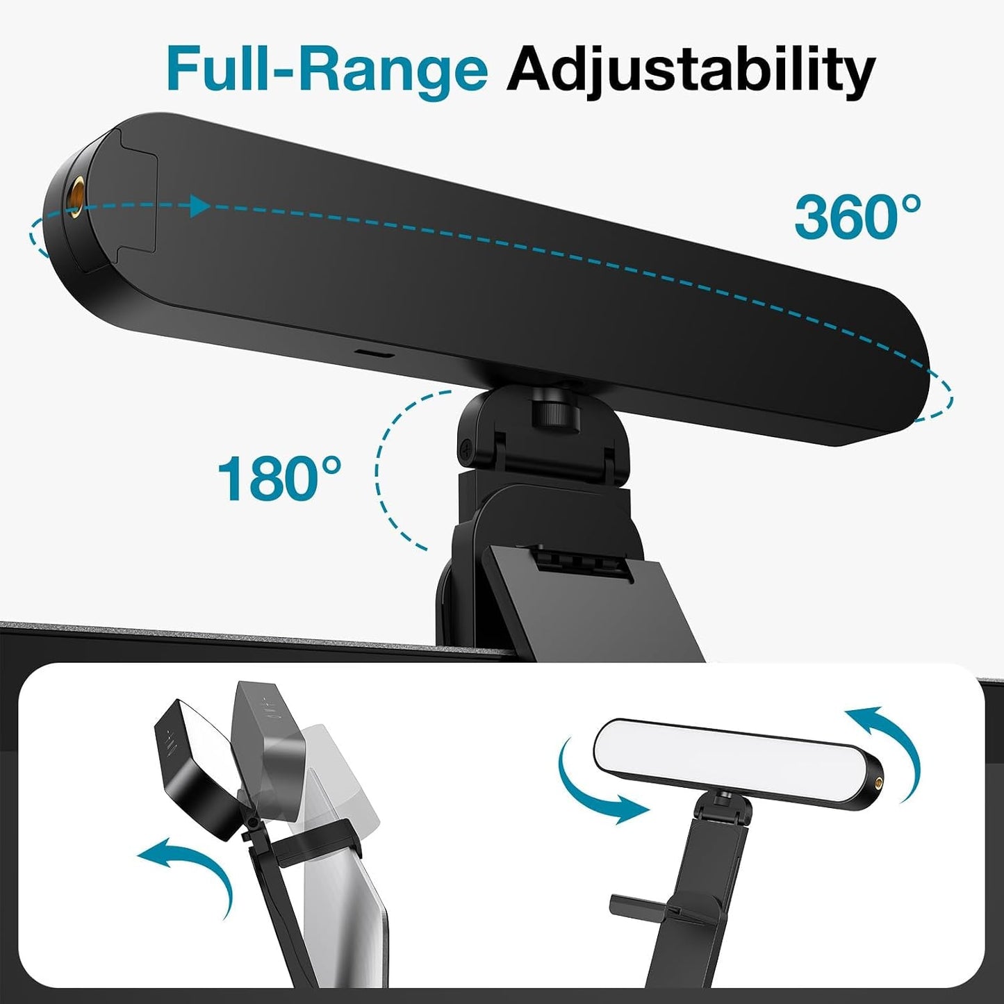 InnoGear Ring Light for Computer On-Camera Monitor Video Conference Light | LED Lights for Video, Clip On, Remote Control, 3 Color Modes, Adjustable, Monitor, Laptop, Easy to Attach, Recording