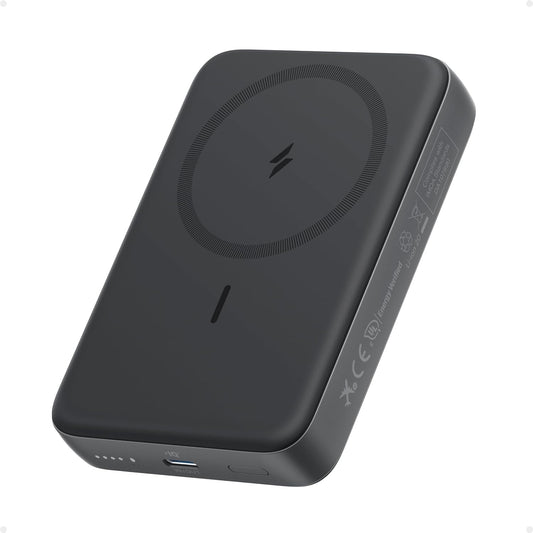 Anker Zolo Magnetic Power Bank,10,000mAh Magsafe Portable Charger | Compact Wireless Battery Pack with 30W Max Fast Charging, Skin-Friendly and Durable Design for Travel