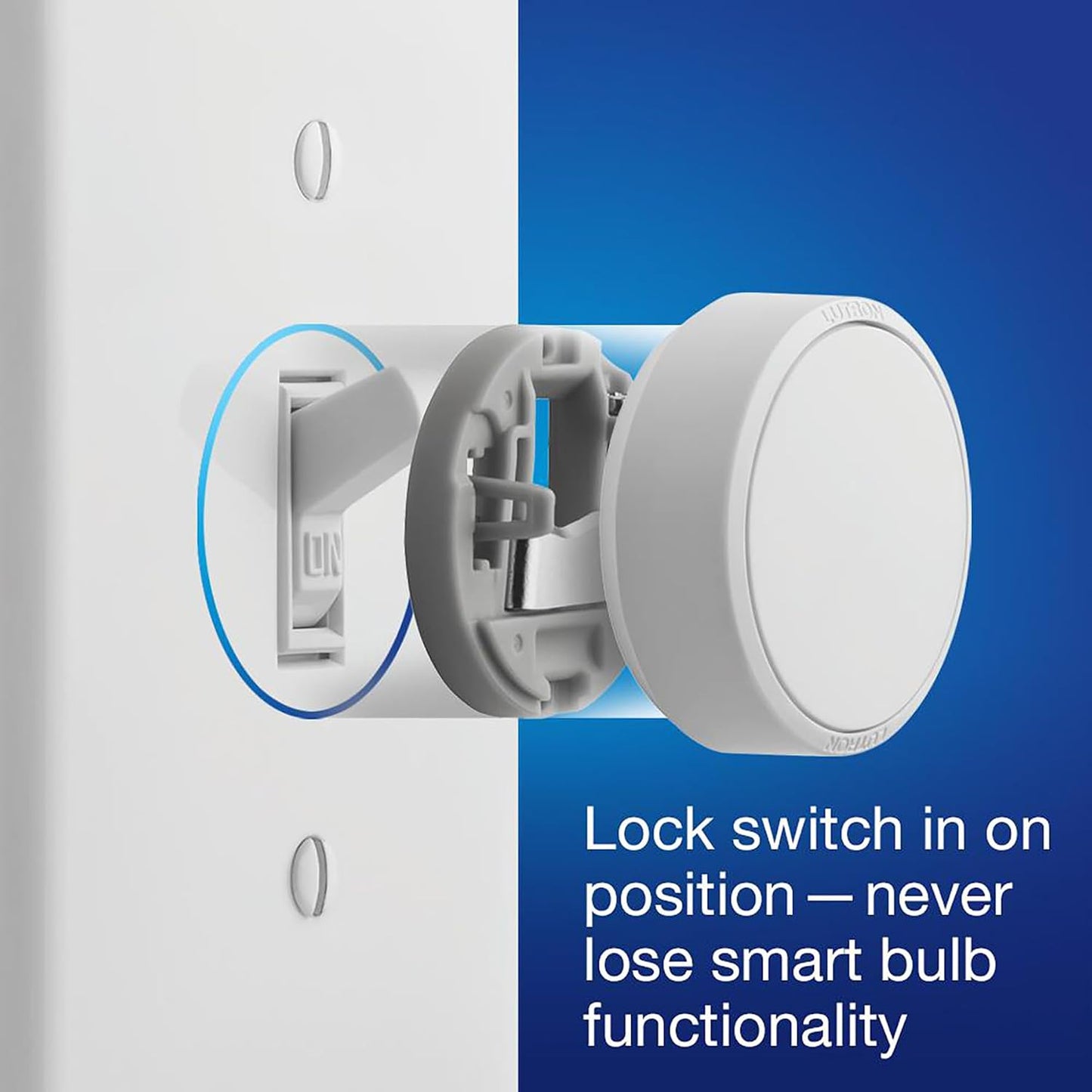 Lutron Aurora Smart Bulb Dimmer Switch, for Philips Hue Smart Bulbs | No app required, maintains connection with Philips Hue smart bulbs, even if Wi-Fi goes down, Z3-1BRL-WH-L0, White