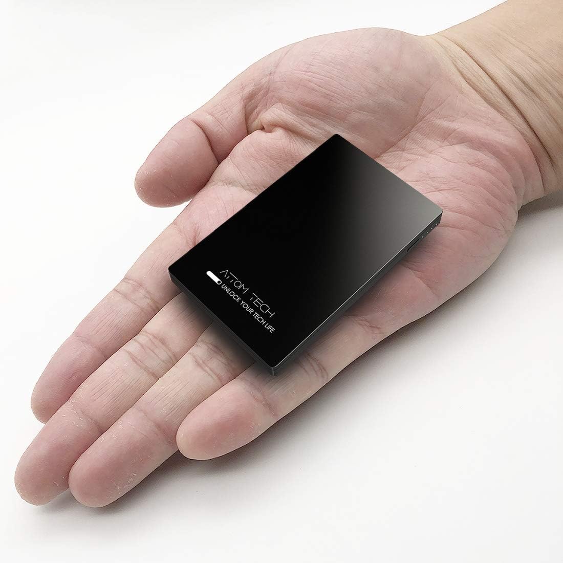 Portable Charger Power Bank 3000mAh Slim Dual USB Travel Black | Pocket Sized 2.2oz Light Design Charges Two Devices Simultaneously With FCC Safety Certified Circuit Protection