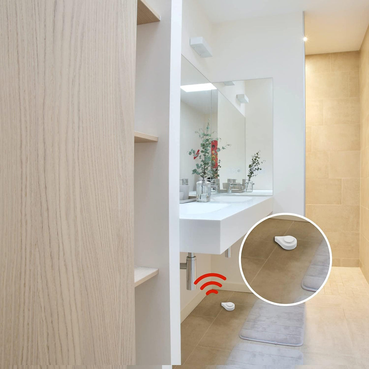 THIRDREALITY Zigbee Door Sensor and Water Leak Sensor, for Home Security and Smart Home Automation, Works with SmartThings, Aeotec, Hubitat or Echo Devices with Build-in Zigbee Hub,hub Required